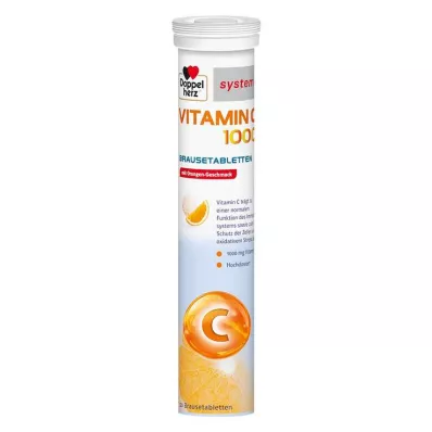 DOPPELHERZ Vitamine C 1000 systeem bruistabletten, 40 stuks DOPPELHERZ Vitamine C 1000 systeem bruistabletten, 40 stuks