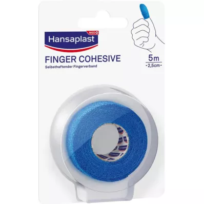 HANSAPLAST Vingerverband, zelfklevend, 2,5 cm x 5 m, blauw, 1 st