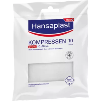 HANSAPLAST Steriele kompressen 10x10 cm, 5X2 st