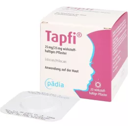 TAPFI 25 mg/25 mg pleister met werkzame stof, 20 stuks