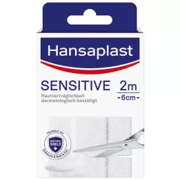 HANSAPLAST Gevoelige pleister hypoallergeen 6 cmx2 m, 1 st