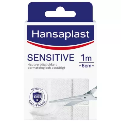 Hansaplast Gevoelige Pleister hypoallergeen 6 cmx1 m, 1 st