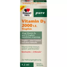 DOPPELHERZ Vitamine D3 2000 I.U. pure druppels, 9.2 ml