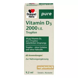 DOPPELHERZ Vitamine D3 2000 I.U. pure druppels, 9.2 ml