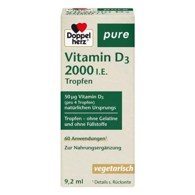 Doppelherz Vitamine D3 2000 IE pure druppels, 9,2 ml
