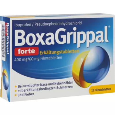 BOXAGRIPPAL forte Koude Tab. 400 mg/60 mg FTA, 12 st