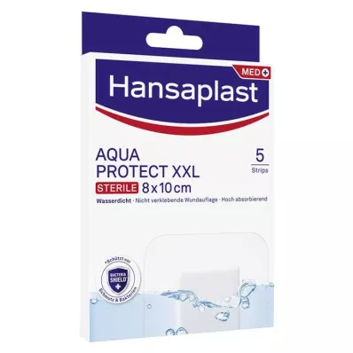 Hansaplast AQUA PROTECT XXL wondverband steriel 8x10 cm, 5 st Hansaplast AQUA PROTECT XXL wondverband steriel 8x10 cm, 5 st