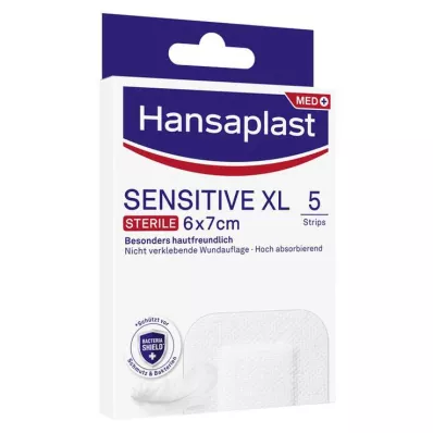 HANSAPLAST Gevoelig wondverband steriel 6x7 cm, 5 st