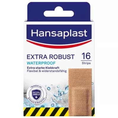 Hansaplast extra robuuste waterdichte pleisterstrips, 16 stuks Hansaplast extra robuuste waterdichte pleisterstrips, 16 stuks
