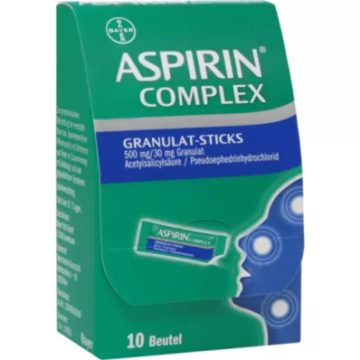 ASPIRIN Complex Granules Sticks 500 mg/30 mg Gran, 10 stuks