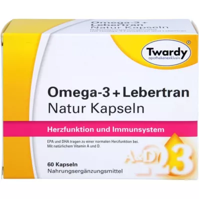 OMEGA-3+Liver Oil Natural Capsules, 60 Capsules