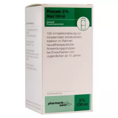 Procaine pharmarissano 2% Maxi-oplossing voor injectie Fla.100 ml, 100 ml