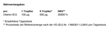 Instructions for use for Vitamine B12 100 µg hooggedoseerde vegan druppels, 50 ml - 5