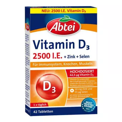 Abbey Vitamine D3 1600 internationale eenheden Forte Plus (42 stuks) Abbey Vitamine D3 1600 internationale eenheden Forte Plus (42 stuks)