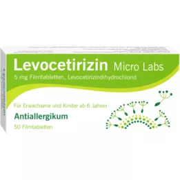 LEVOCETIRIZIN Micro Labs 5 mg filmomhulde tabletten, 50 stuks