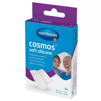 cosmos® zachte siliconenpleisters 2 maten, 8 stuks