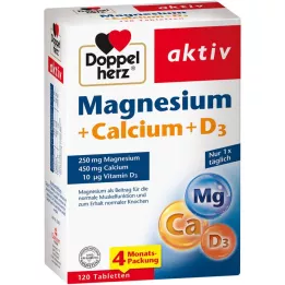 DOPPELHERZ Magnesium+Calcium+D3 Tabletten, 120 Capsules