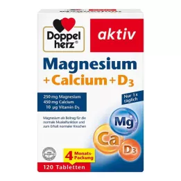 DOPPELHERZ Magnesium+Calcium+D3 Tabletten, 120 Capsules
