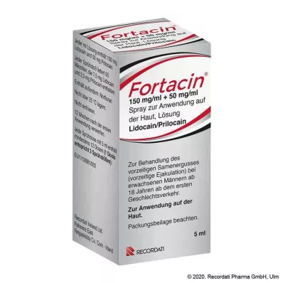 FORTACIN 150 mg/ml + 50 mg/ml spray voor toepassing op de huid, 5 ml FORTACIN 150 mg/ml + 50 mg/ml spray voor toepassing op de huid, 5 ml