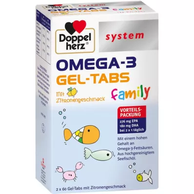 DOPPELHERZ Omega-3 gel tabs familiesysteem, 120 stuks