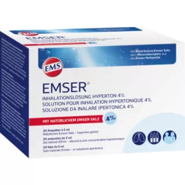 EMSER Inhalatieoplossing hypertonisch 4%, 20X5 ml