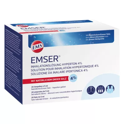 EMSER® inhalatieoplossing hypertoon 4%, 20X5 ml EMSER® inhalatieoplossing hypertoon 4%, 20X5 ml