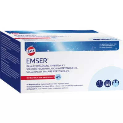 EMSER Inhalatieoplossing hypertonisch 4%, 60X5 ml