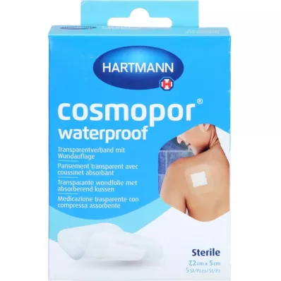 COSMOPOR Waterdicht wondverband 5x7,2 cm OTC, 5 stuks