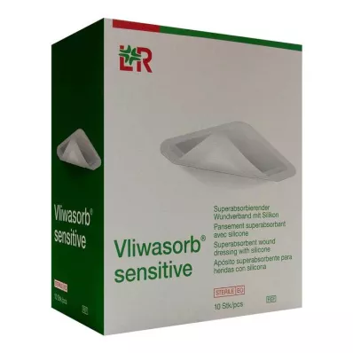 Vliwasorb Sensitive 15x25 cm superabsorberend wondverband, 10 st Vliwasorb Sensitive 15x25 cm superabsorberend wondverband, 10 st