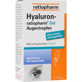HYALURON-RATIOPHARM oogdruppels gel, 2X10 ml