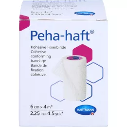 PEHA-HAFT Fixatieverband latexvrij 6 cmx4 m OTC, 1 st