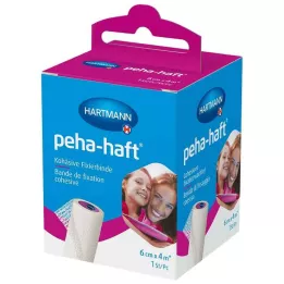 peha-haft® cohesief fixeerverband latexvrij 6 cm x 4 m, 1 stuk