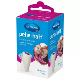 peha-haft® cohesief fixeerverband latexvrij 8 cm x 4 m, 1 stuk