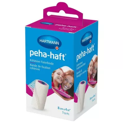 peha-haft® cohesief fixeerverband latexvrij 8 cm x 4 m, 1 stuk