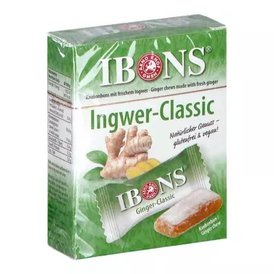IBONS Ginger Classic Box kauwsnoepjes, 60 g