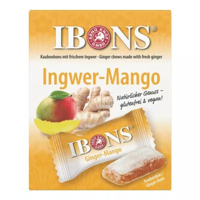 IBONS Gember Mango Box kauwsnoepjes, 60 g