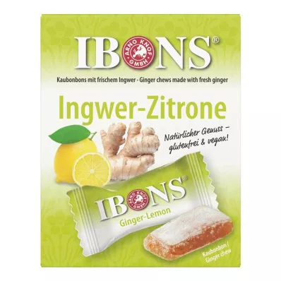 IBONS Ginger Lemon Box kauwsnoepjes, 60 g IBONS Ginger Lemon Box kauwsnoepjes, 60 g
