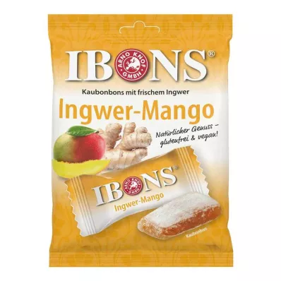 IBONS Gember Mango Bag kauwsnoepjes, 92 g IBONS Gember Mango Bag kauwsnoepjes, 92 g