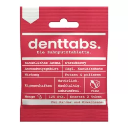 DENTTABS Kids Aardbei zonder fluoride, 125 stuks