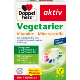 DOPPELHERZ Vegetarische Vitaminen+Mineralen Actief, 100 stuks