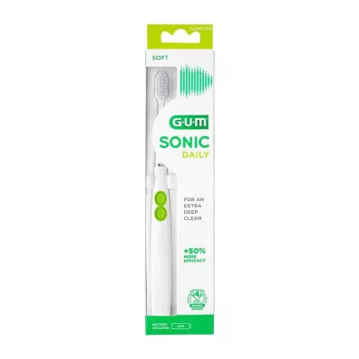 GUM SONIC DAILY Sonic tandenborstel wit, 1 st