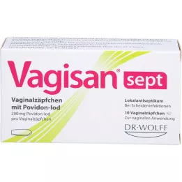 VAGISAN sept vaginale zetpillen met povidonjood, 10 stuks