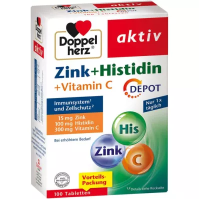 DOPPELHERZ Zink+Histidine Depot Tabletten actief, 100 stuks