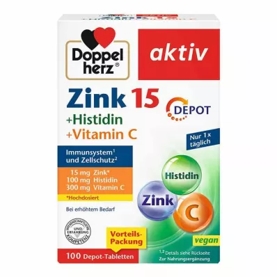 Doppelherz Zink + Histidine + Vitamine C Depot Actieve Tab, 100 st