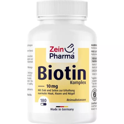 BIOTIN KOMPLEX 10 mg+zink+selenium hooggedoseerde capsules, 180 stuks