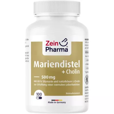 MARIENDISTEL+CHOLIN Capsules 80% silymarine, 100 stuks