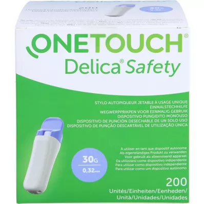 ONE TOUCH Delica Safety Wegwerpprikapparaat 30 G, 200 stuks