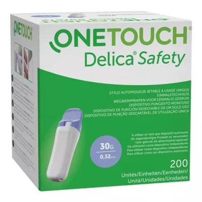One Touch Delica Safety wegwerpprikapparaat 30 G, 200 stuks One Touch Delica Safety wegwerpprikapparaat 30 G, 200 stuks