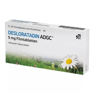 Desloratadine-ADGC 5 mg filmomhulde tabletten, 20 stuks Desloratadine-ADGC 5 mg filmomhulde tabletten, 20 stuks