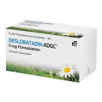 DESLORATADIN-ADGC 5 mg filmomhulde tabletten, 100 stuks DESLORATADIN-ADGC 5 mg filmomhulde tabletten, 100 stuks